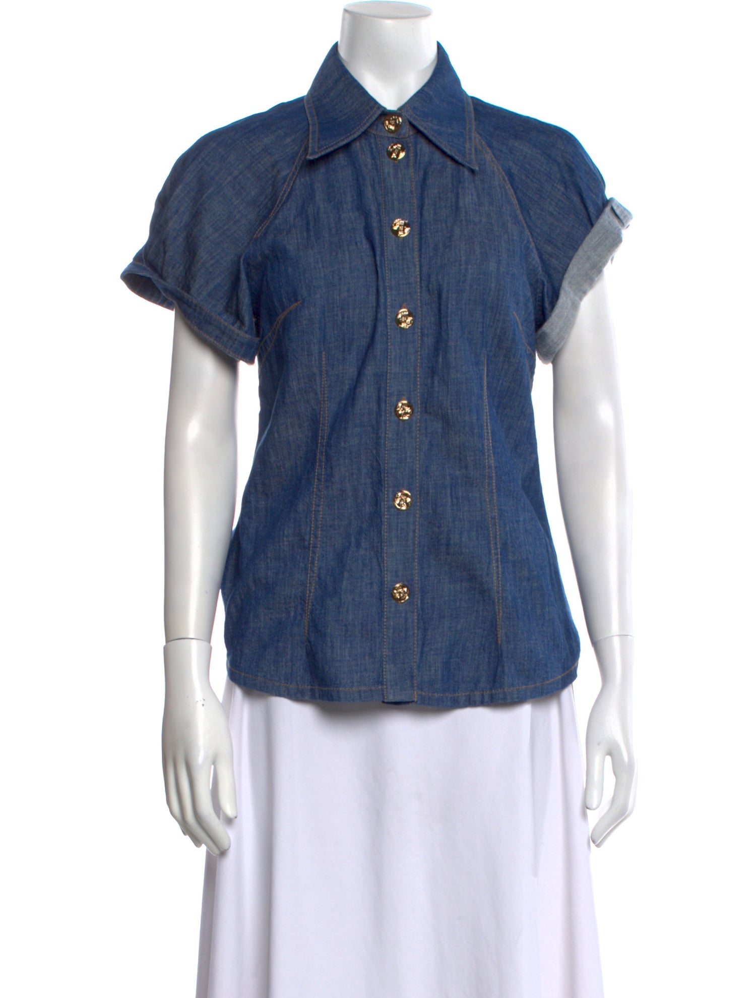 Zimmermann Short Sleeve Button-Up Top